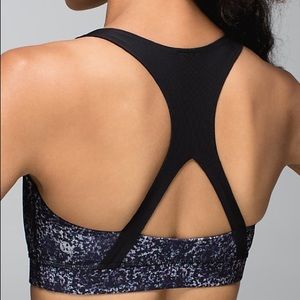 Lululemon run your stuff bra small 6 splatter